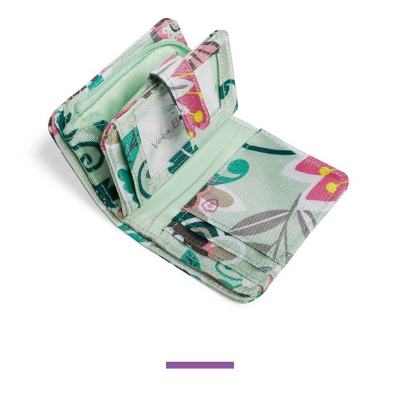 Vera Bradley Bags Vera Bradley Mint Flowers Rfid Wallet Poshmark
